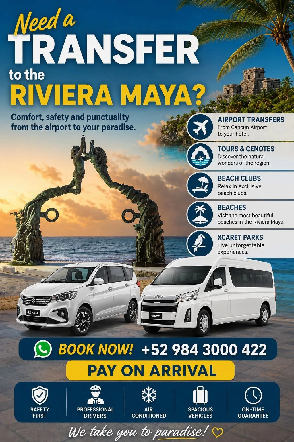 Servicios y actividades Riviera Maya